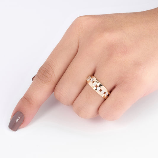 Multi Shape Diamond Band Ring
