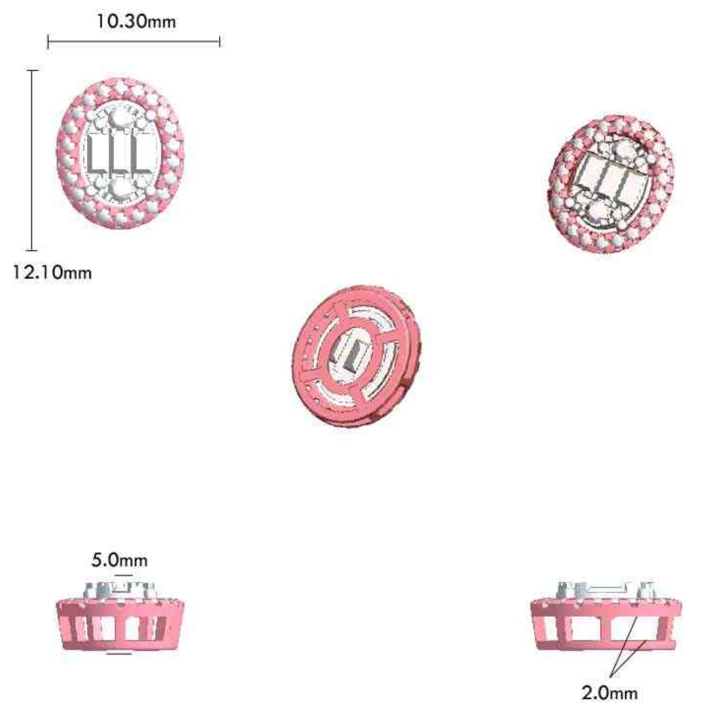 Oval Baguette Diamond Pendant