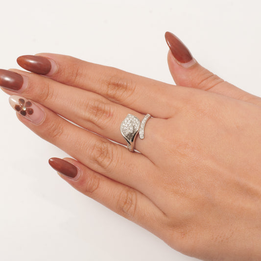 Leaf Natural Diamond Wrap Ring