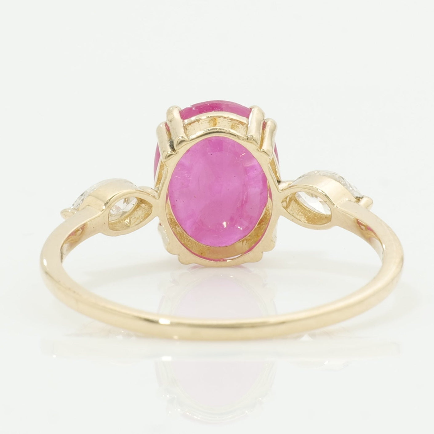 Oval Pink Ruby Ring