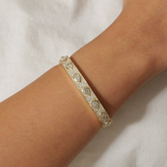 Teardrop Diamond Bangle Bracelet