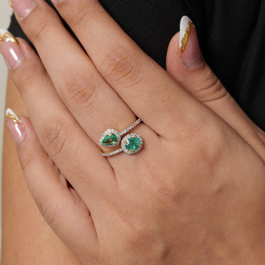 Bypass Emerald Ring