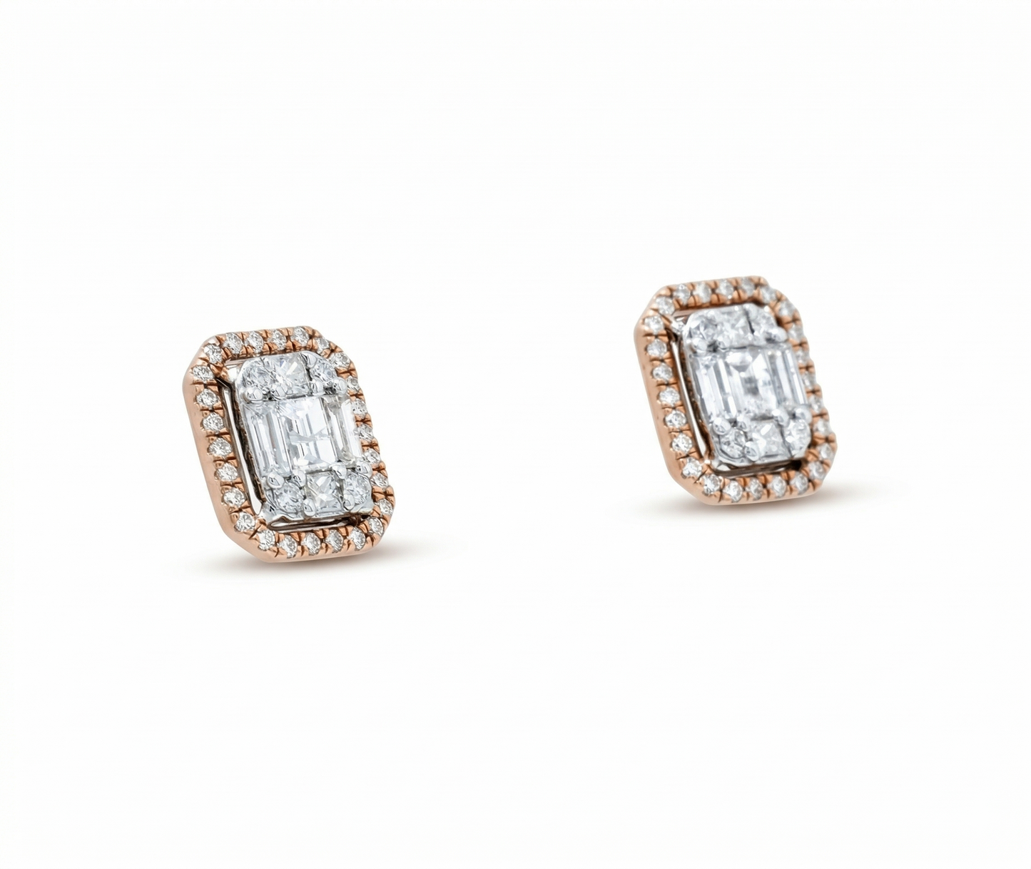 Diamond Halo Earrings