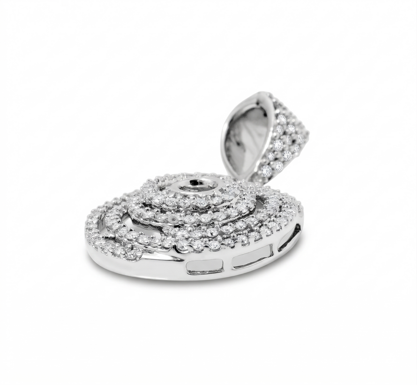 Spiral Pave Pendant Necklace