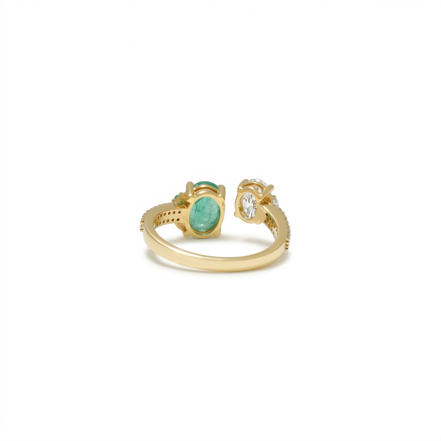 Oval Emerald Diamond Ring