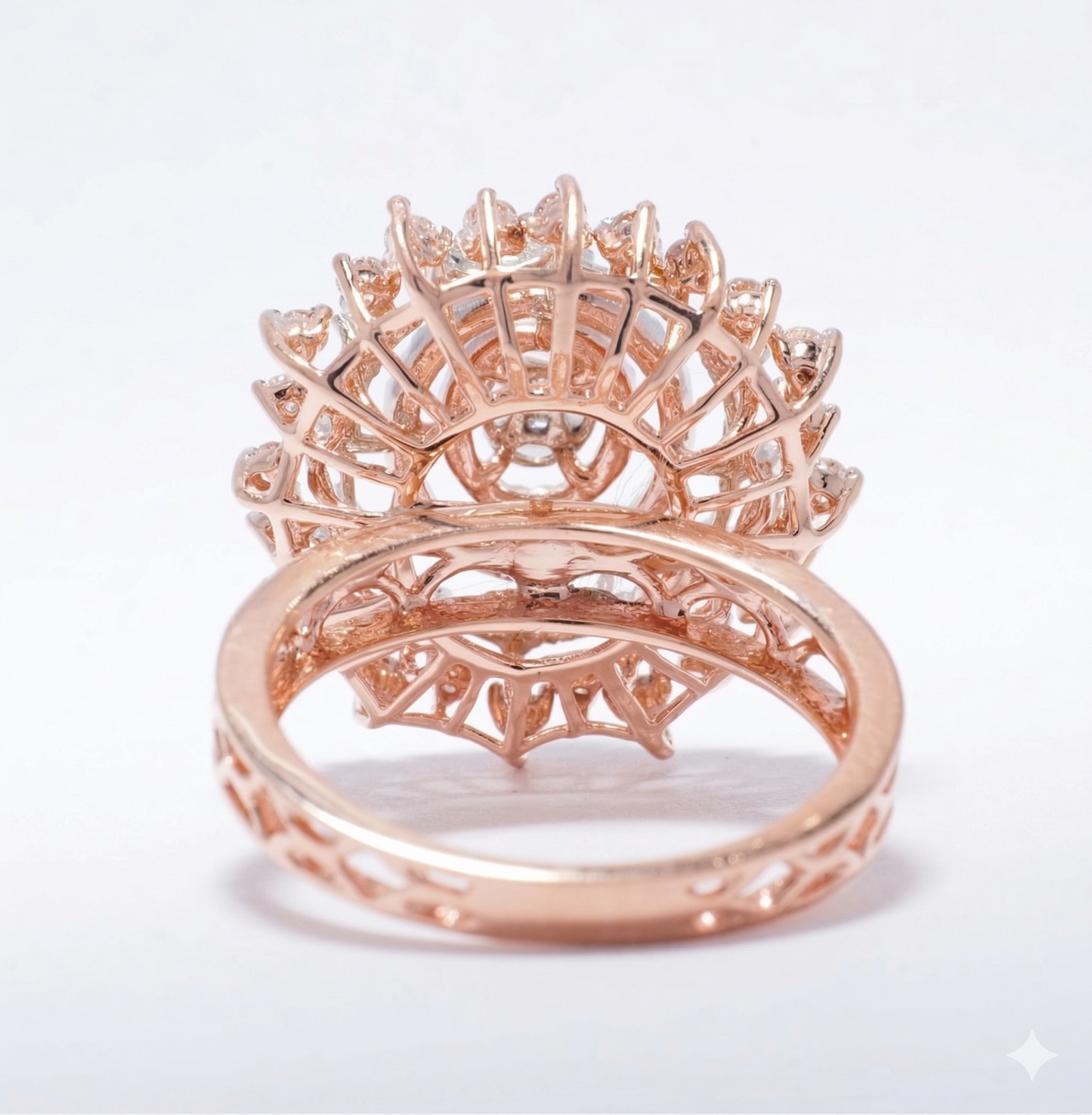 Flower Halo Natural Diamond Ring