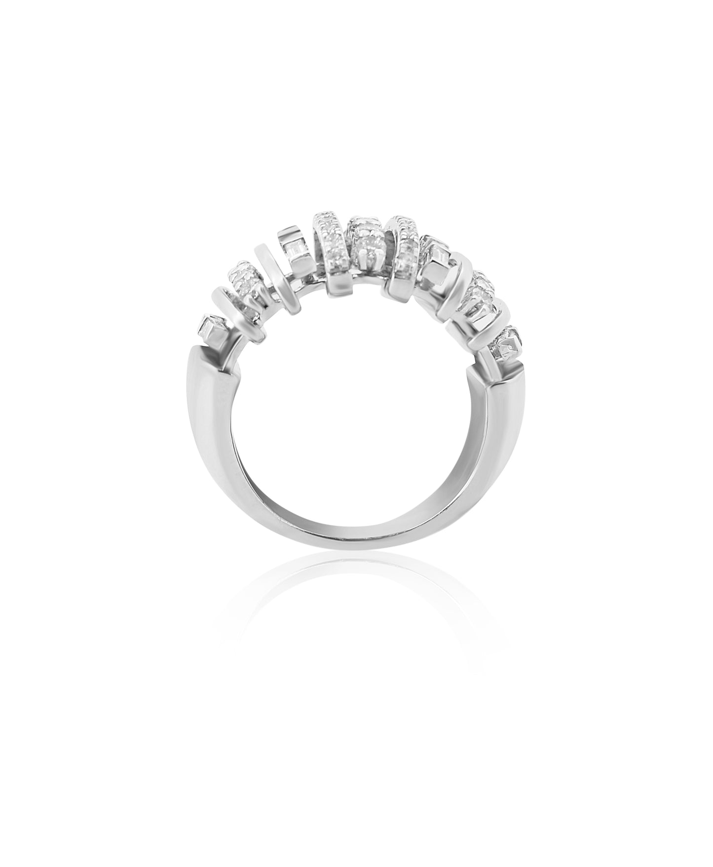 Dome Band Diamond Ring