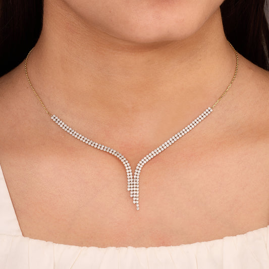 Natural Diamond Y Necklace