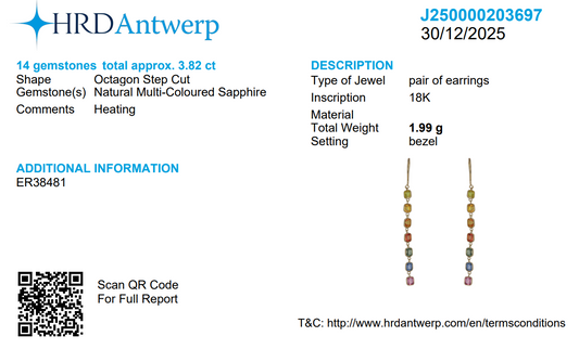 Multi Gemstone Drop Earrings