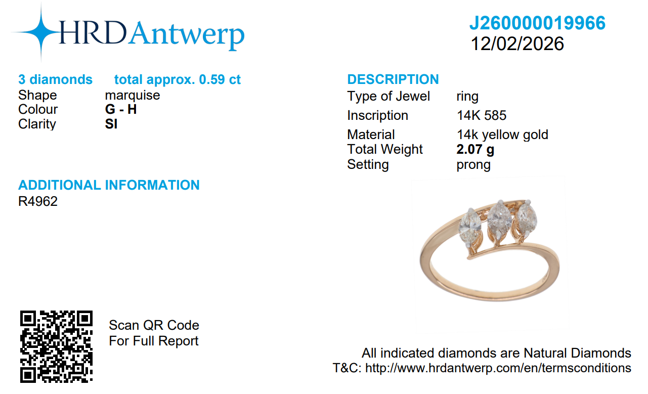 Marquise Three Stone Diamond Ring