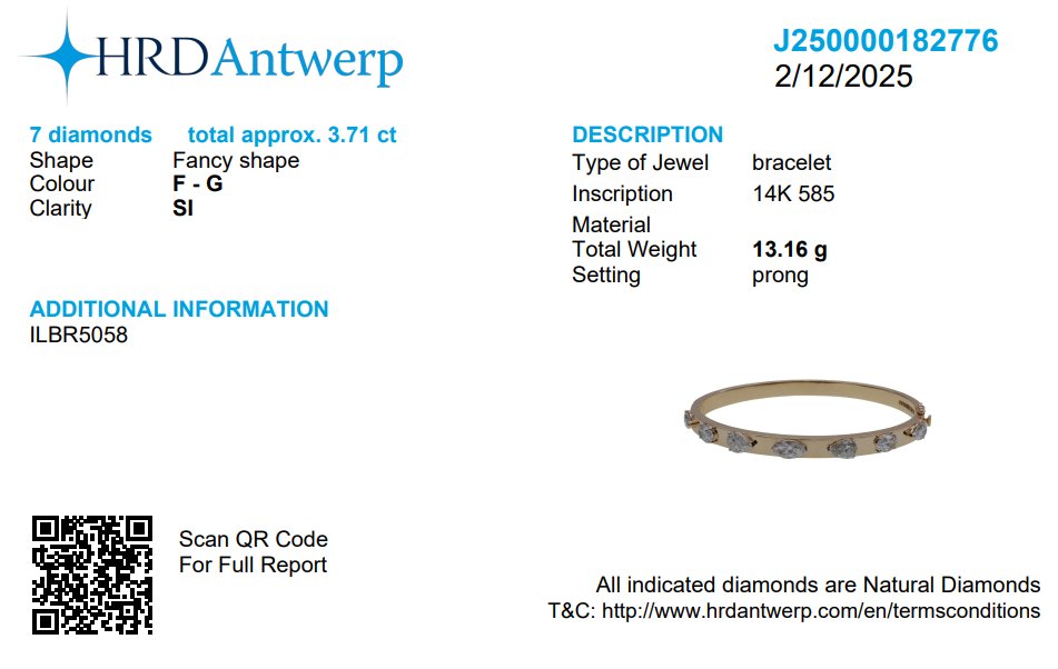 Fancy Natural Diamond Bangle Bracelet