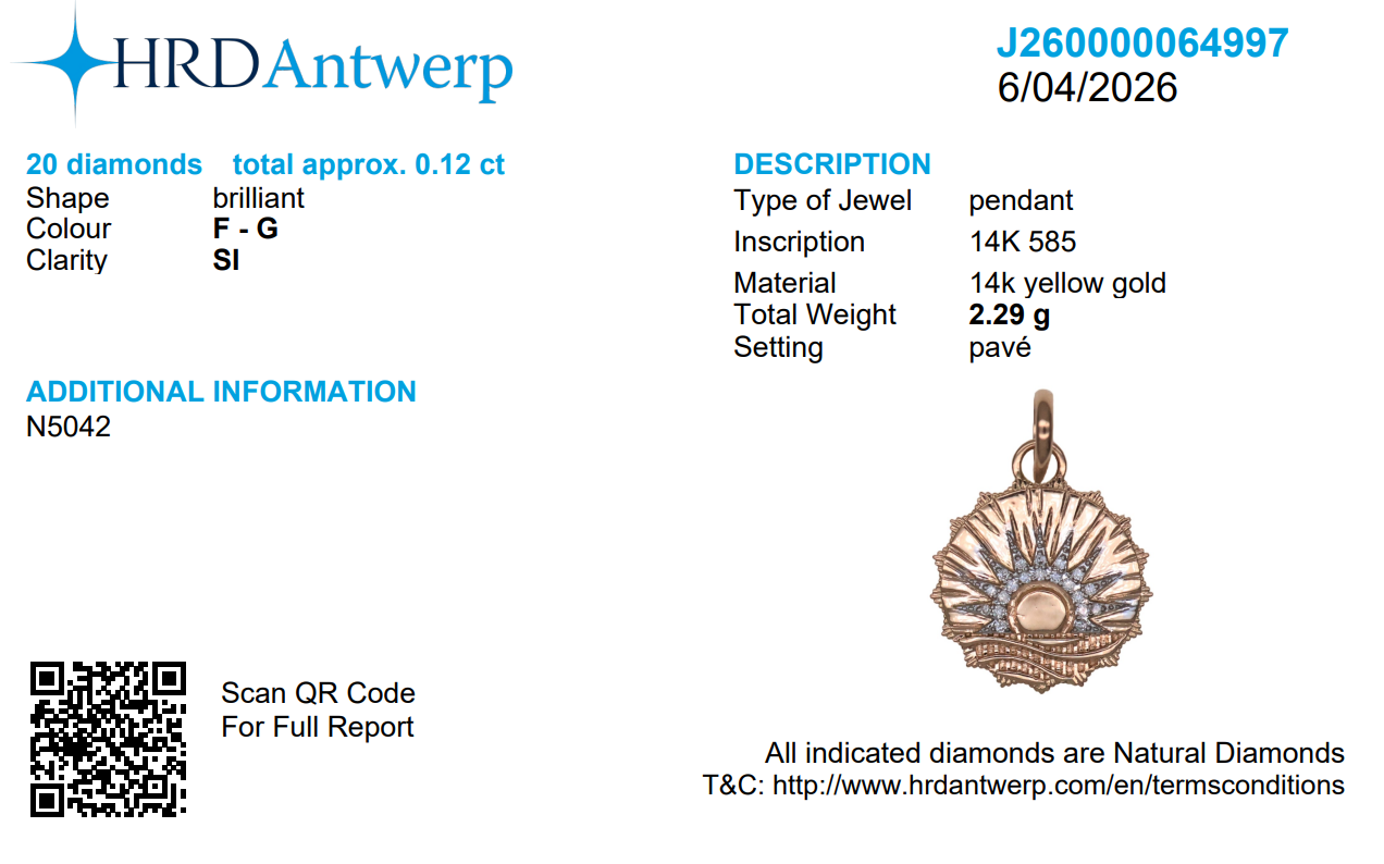 Celestial Sun Medallion Natural Diamond Pendant