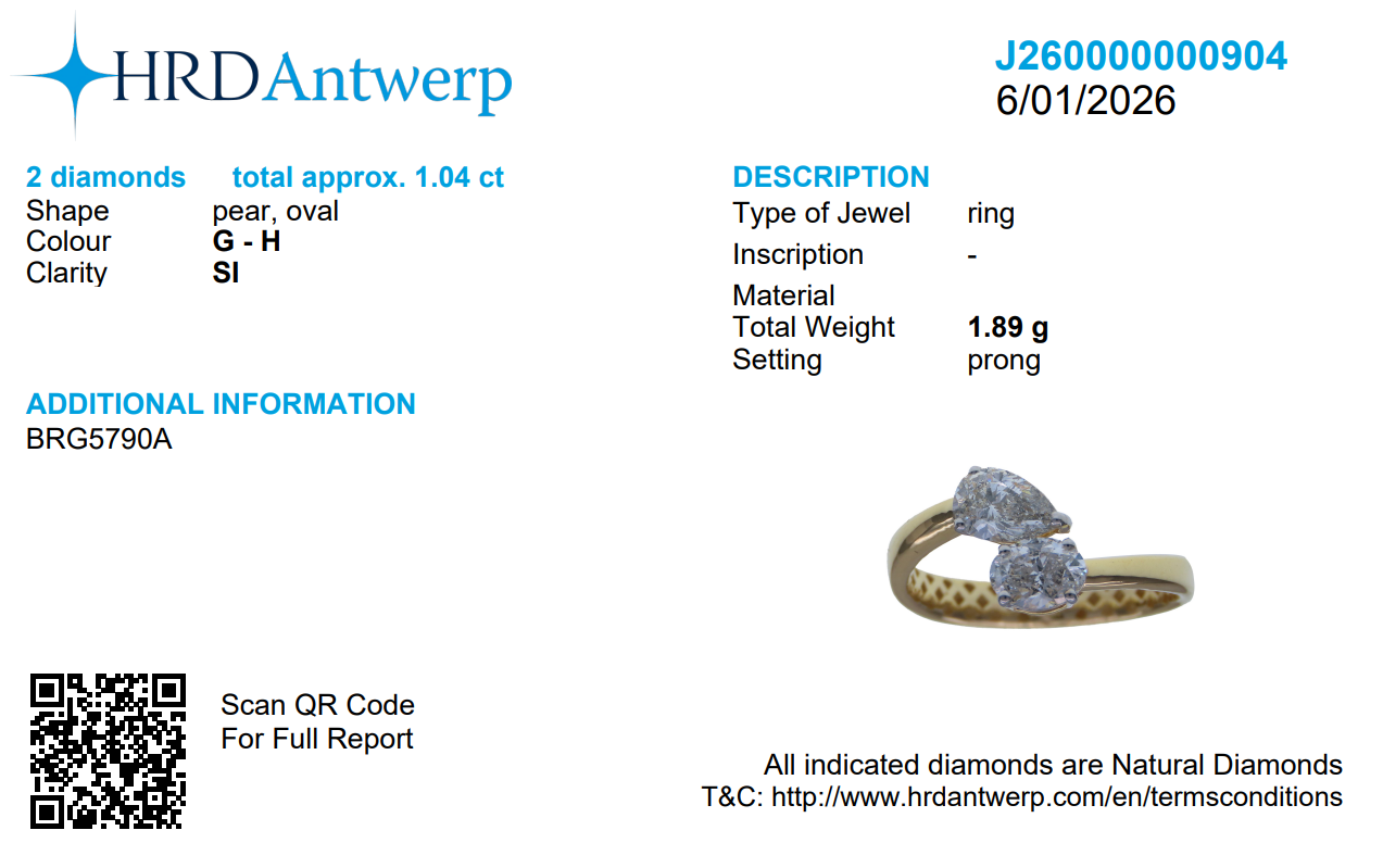 Bypass Two Stone Diamond Ring