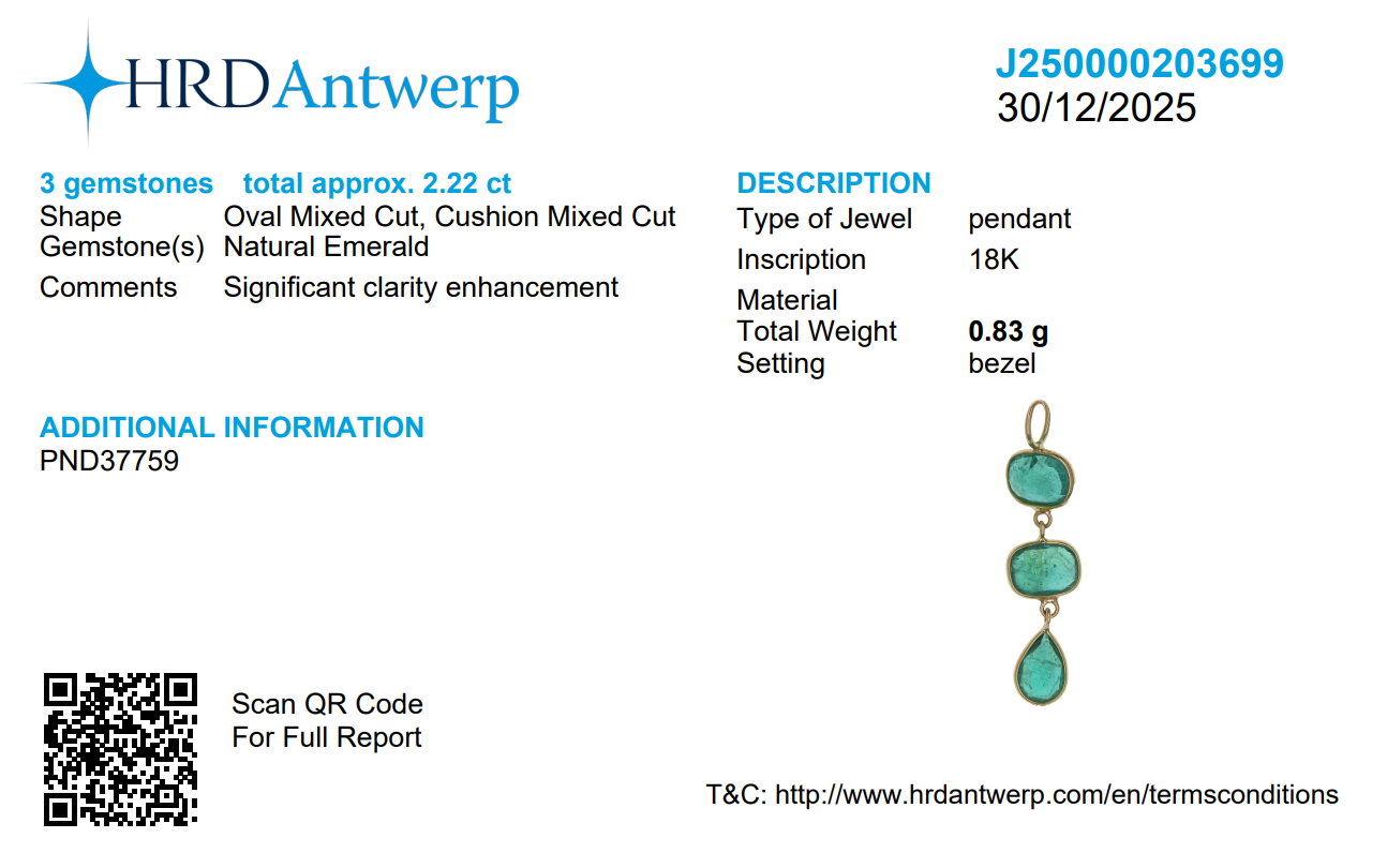 Emerald Drop Pendant