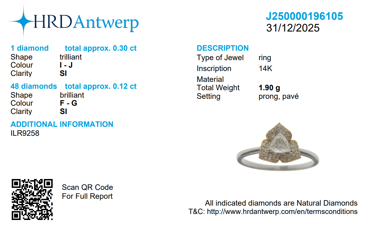 Trillion Cut Halo Diamond Ring