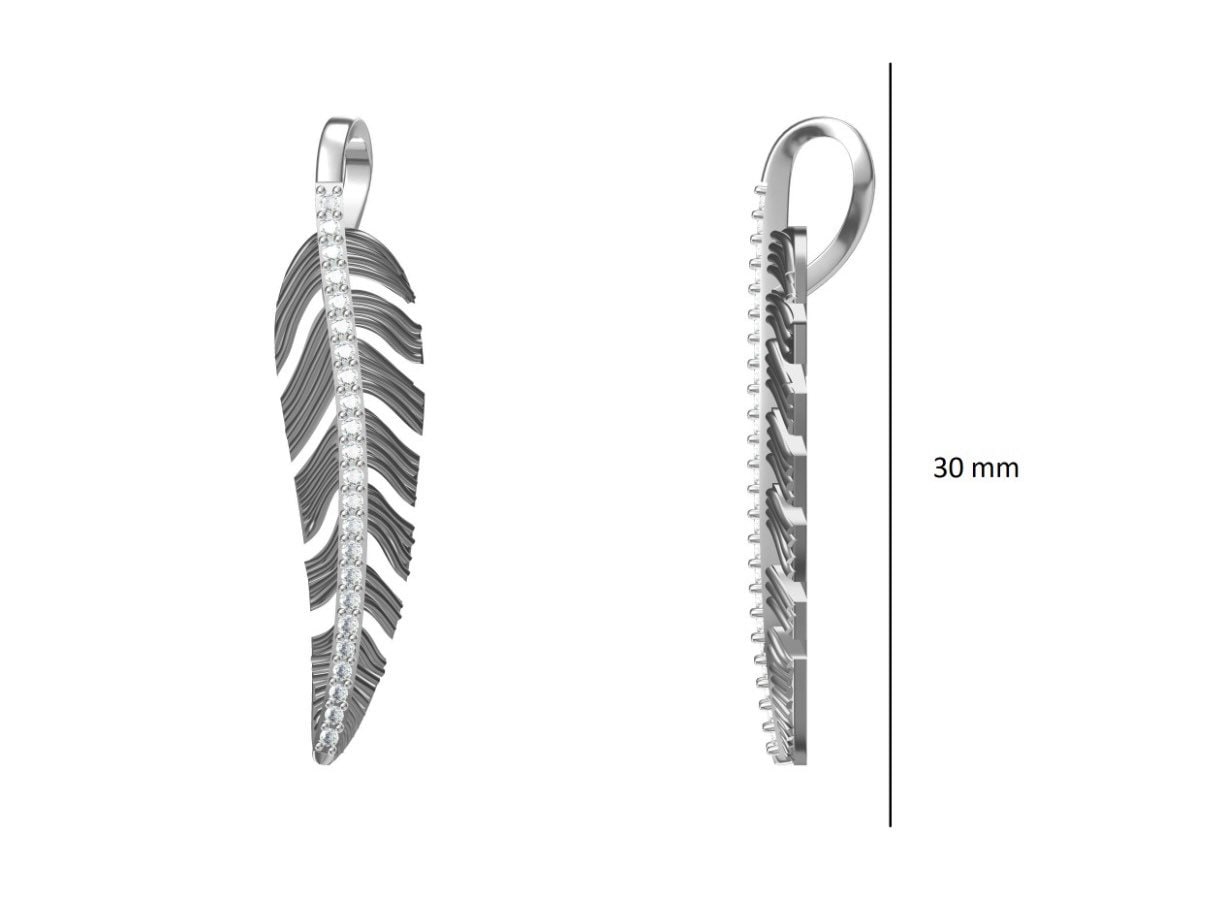 Leaf Diamond Pendant
