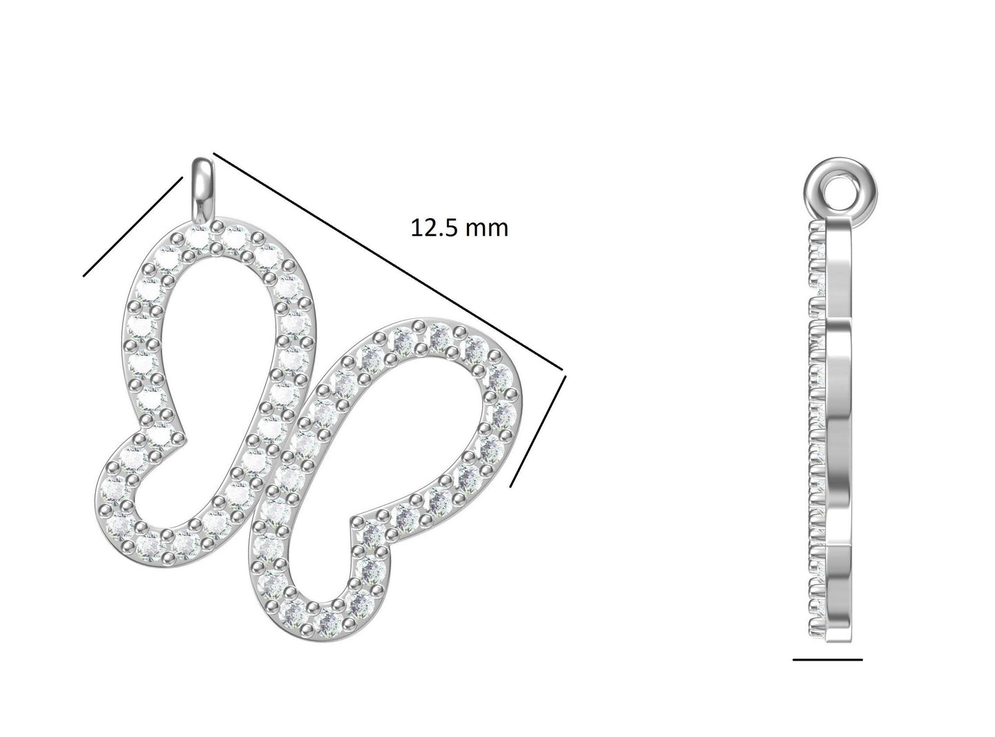 Butterfly Diamond Charm