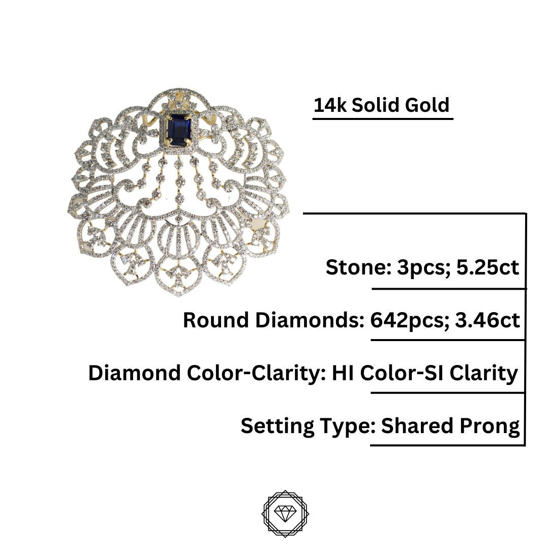 Changeable Centre Stone Diamonds Pendant Necklace