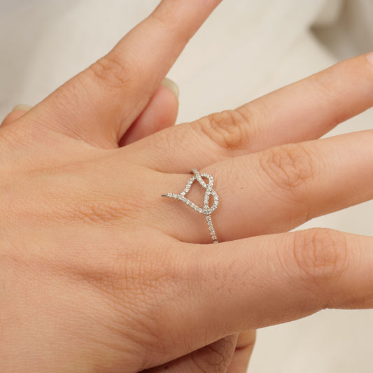 Heart Natural Diamond Proposal Ring