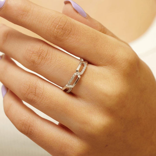 Chain Link Diamond Band
