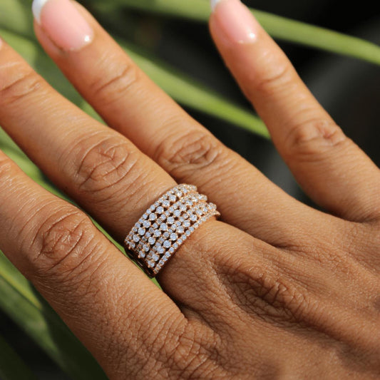 Eternity Diamond Wide Band Ring