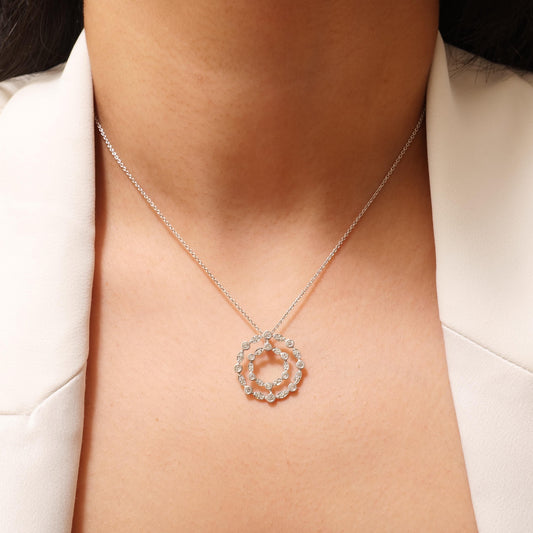 Circle Natural Diamond Pendant