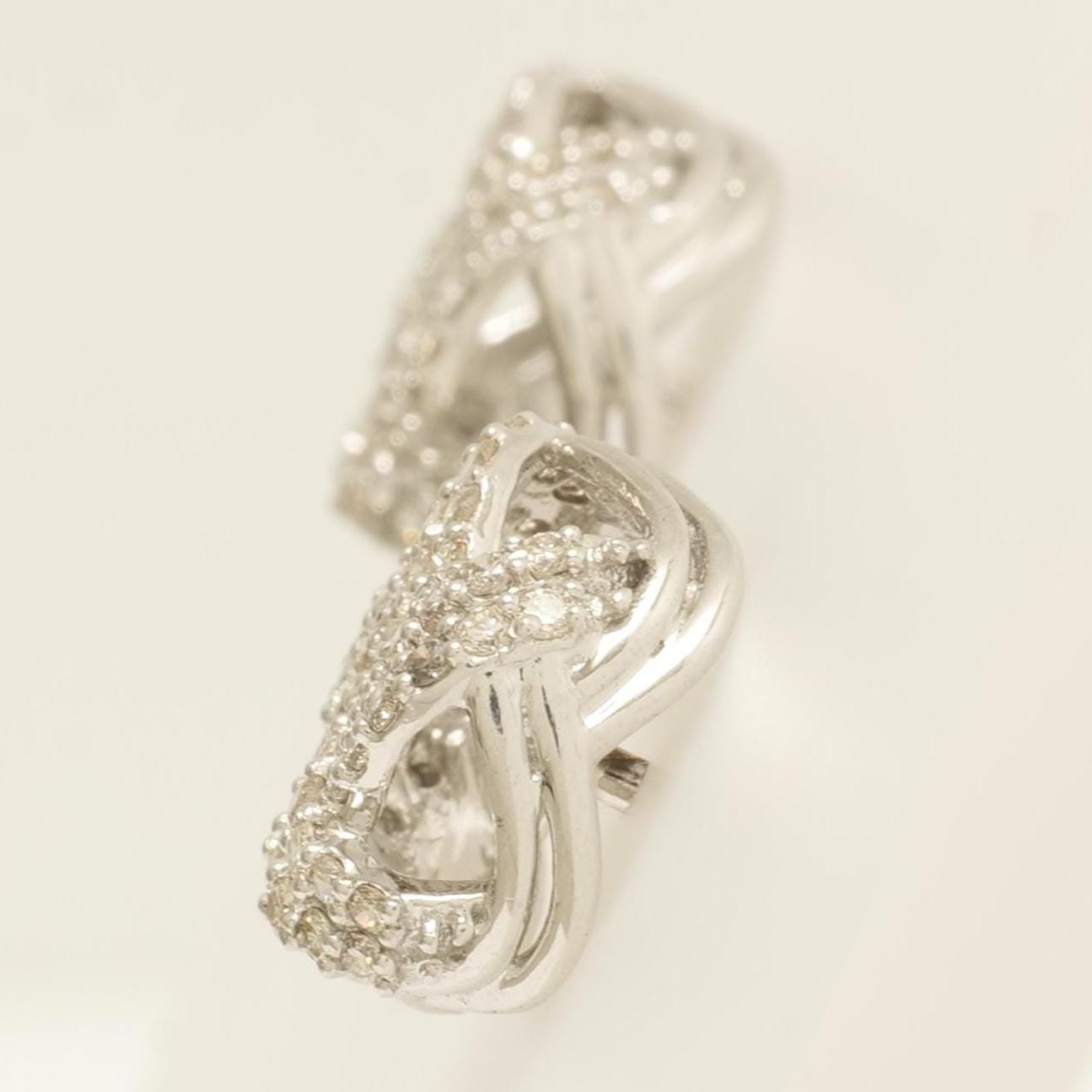 Knot Diamond Stud Earrings