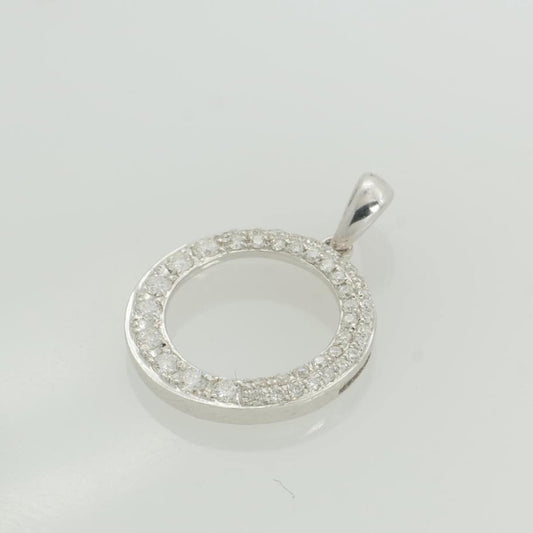 Circle Natural Diamond Karma Pendant Necklace