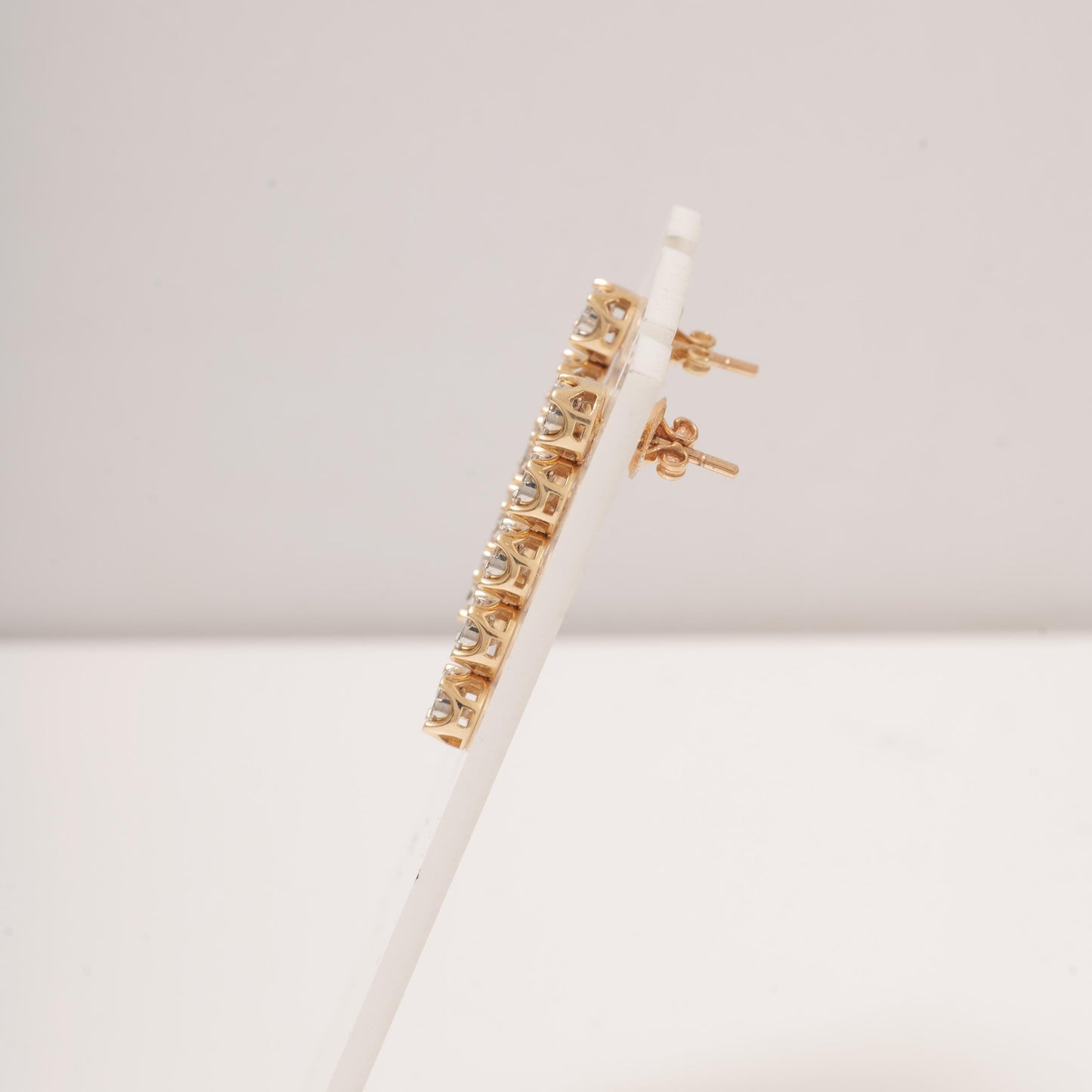 Diamond String Earrings With Illusion Setting
