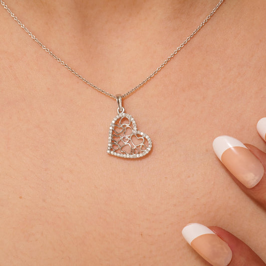 Heart Natural Diamond Pendan