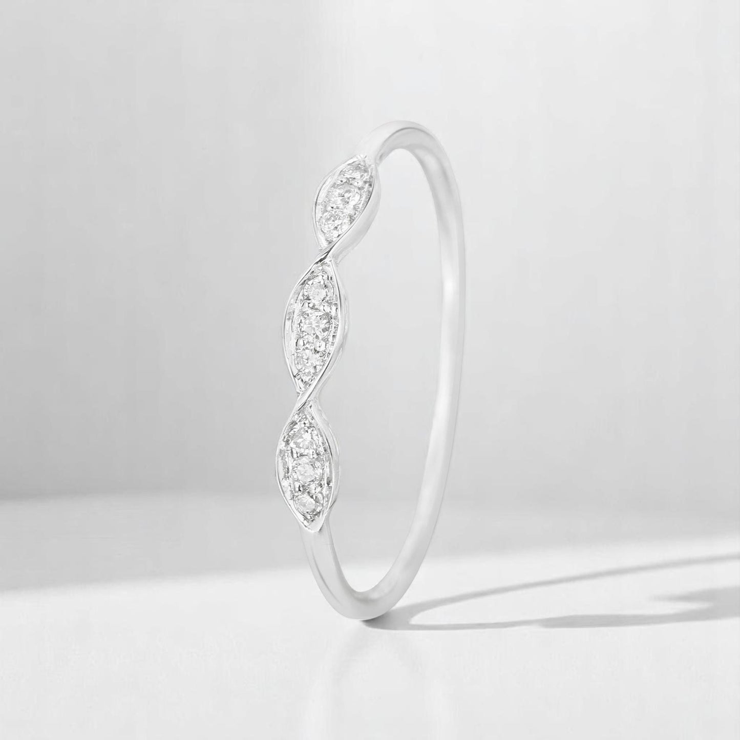 Wave Diamond Ring