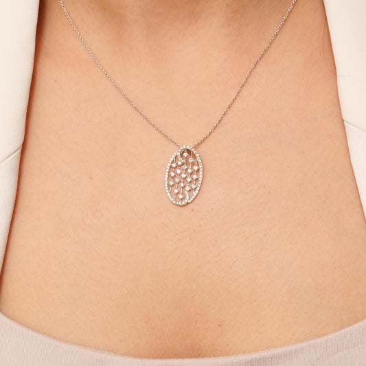 Oval Diamond Pendant