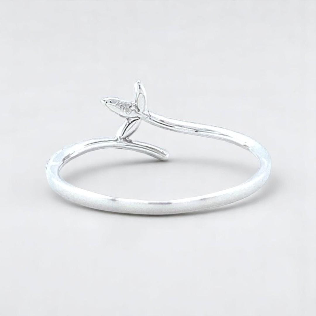 Leaf Vine Natural Diamond Everyday Ring