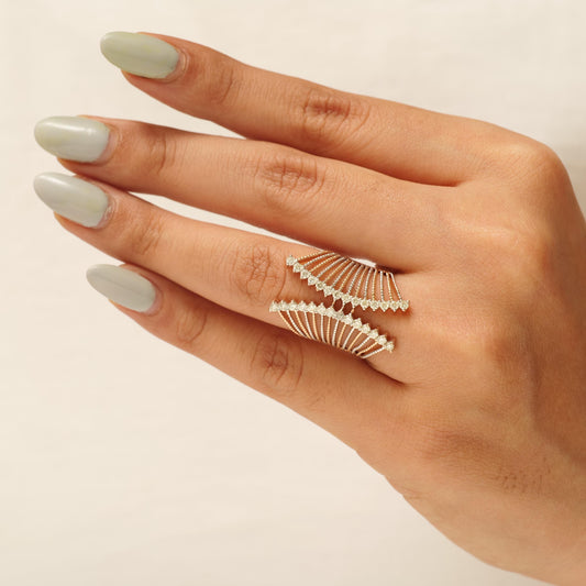 Cage Natural Diamond Band Ring