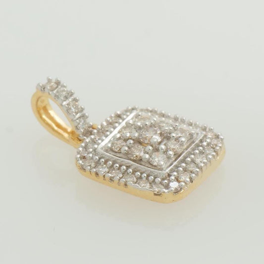 Square Diamond Halo Pendant