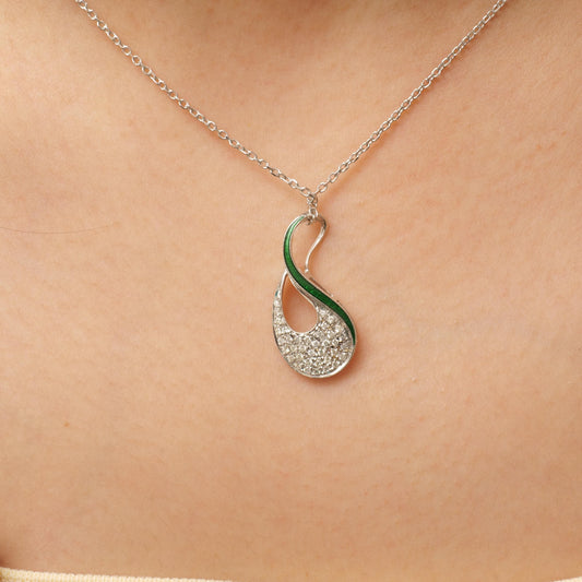 Teardrop Infinity Natural Diamond Pendant