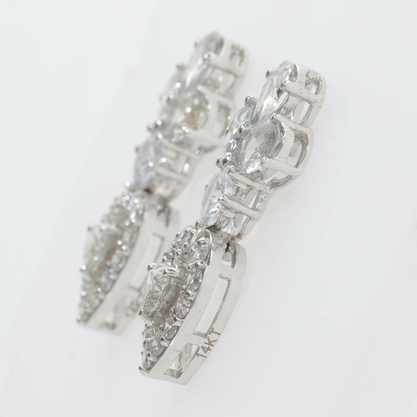 Floral Heart Halo Diamond Studs