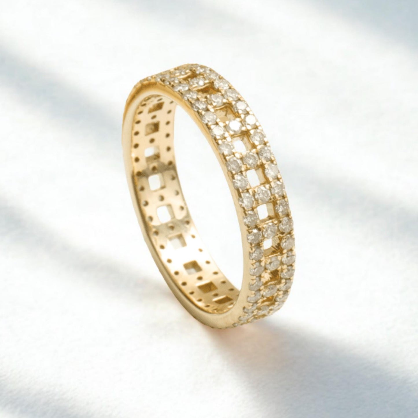 Geometric Band Wedding Ring