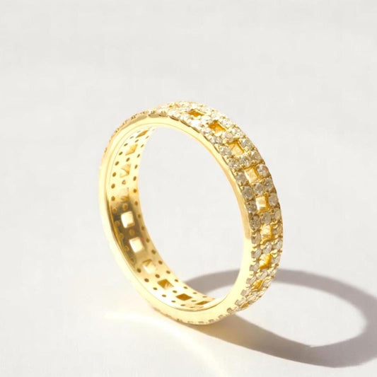 Geometric Band Wedding Ring