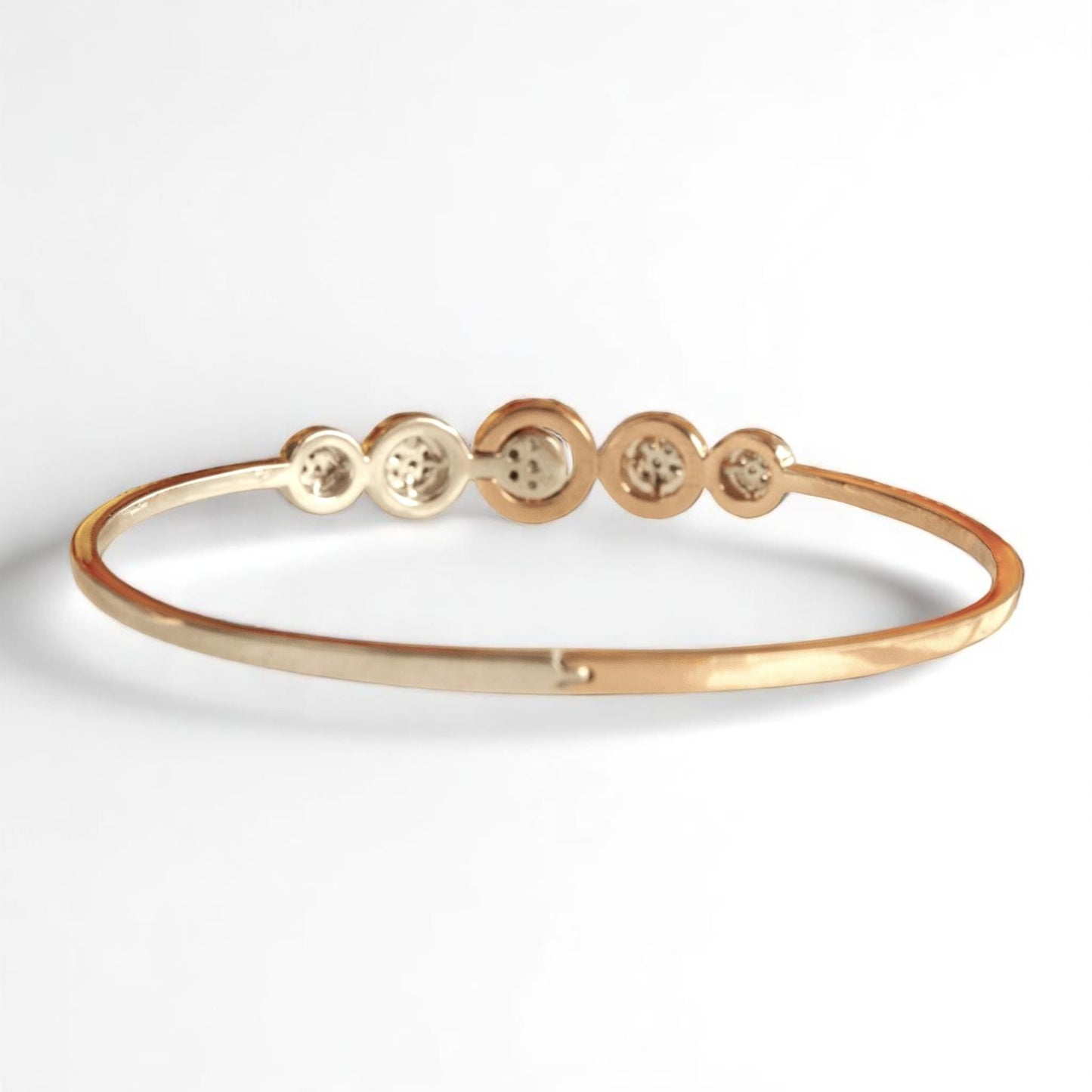 Halo Circle Cluster Pave Natural Diamond Bracelet
