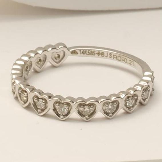 Heart Natural Diamond Eternity Ring