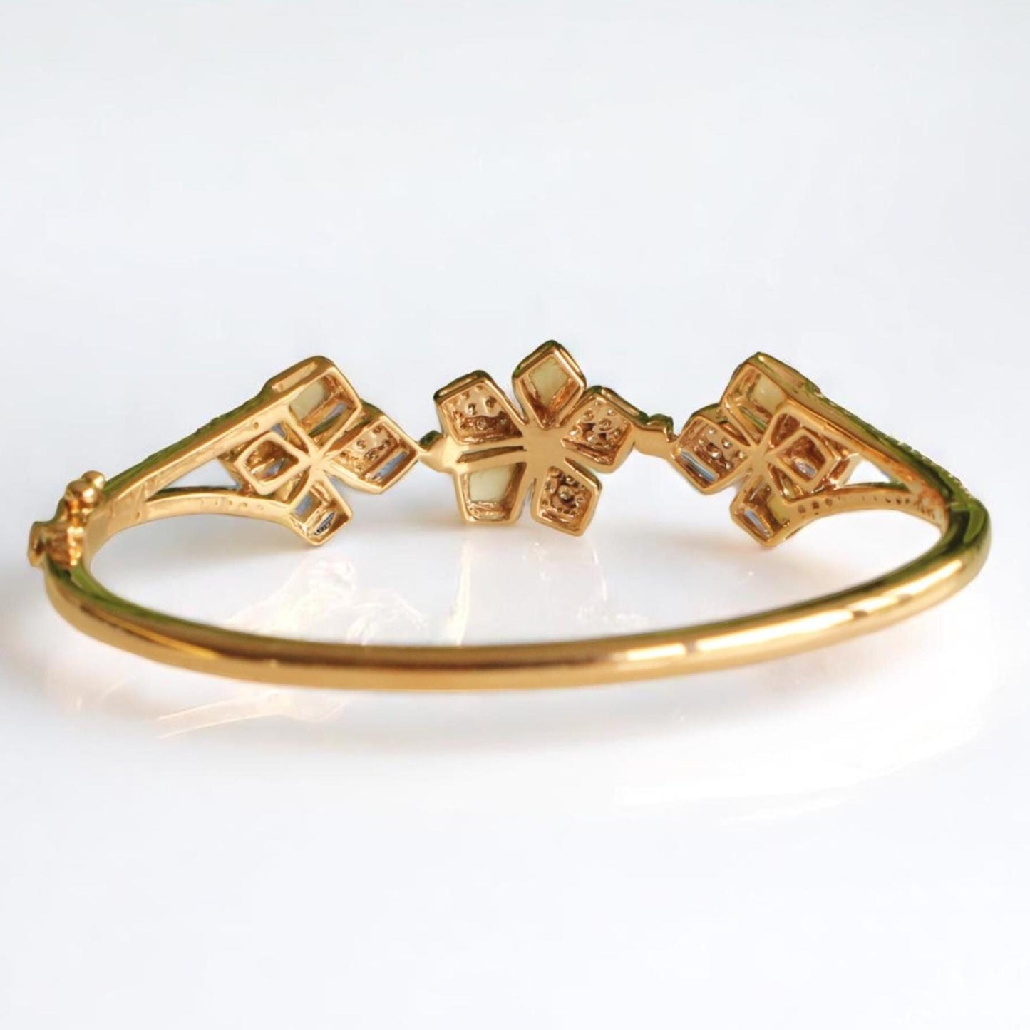 Floral Cluster Natural Diamond Bracelet