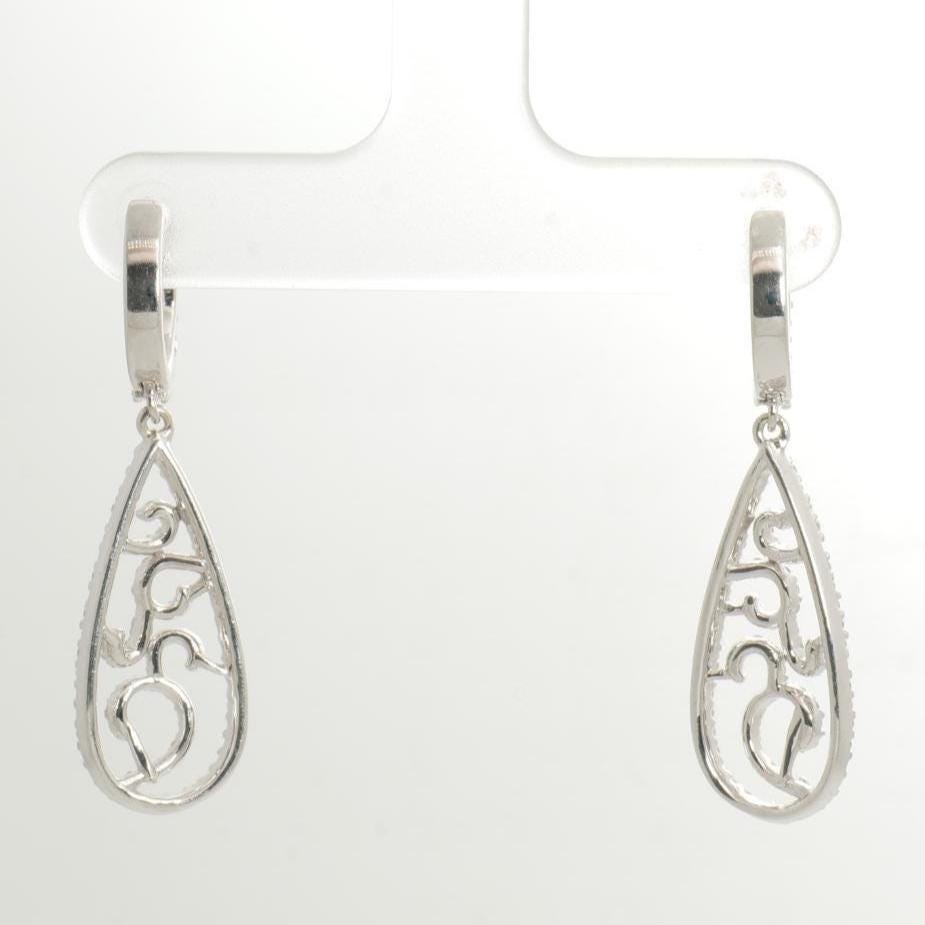 Teardrop Diamond Dangle Earrings