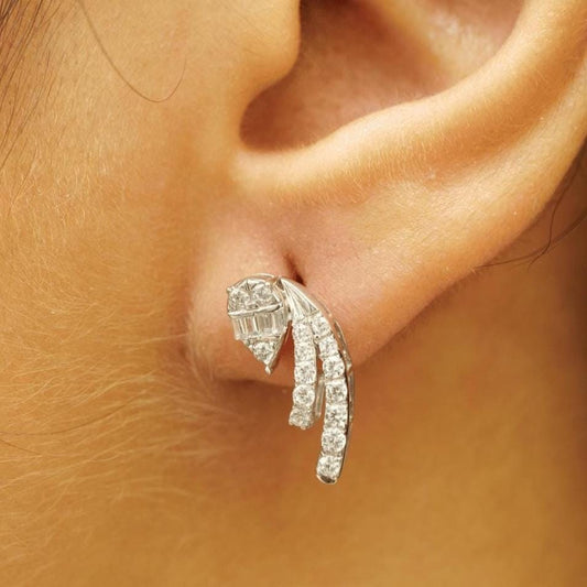 Diamond Climber Stud Earrings