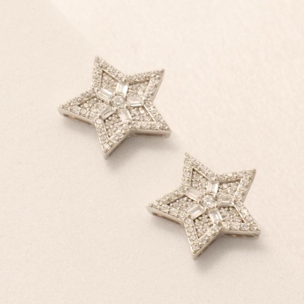 Star Diamond Stud Earrings