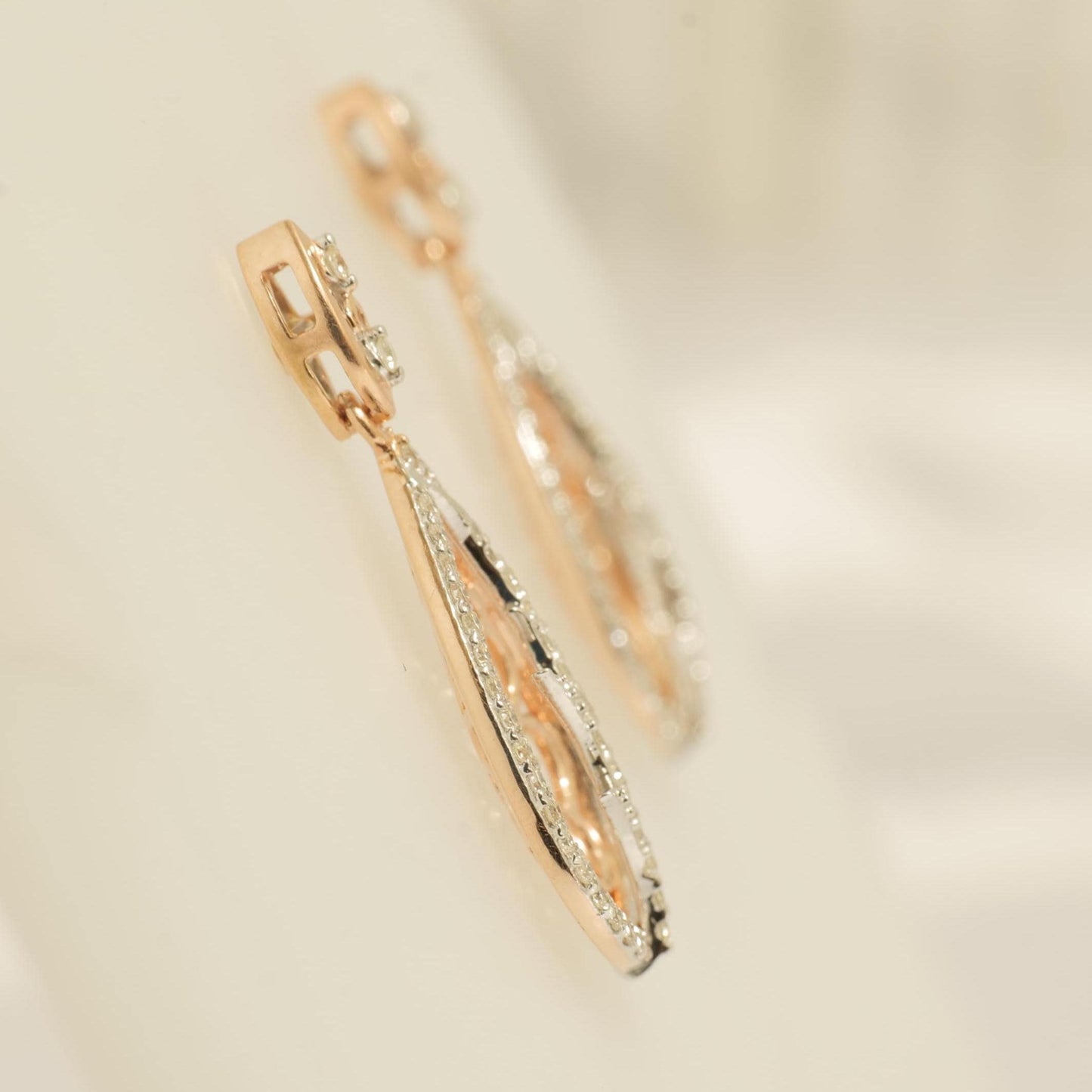 Teardrop Diamond Dangle Earrings