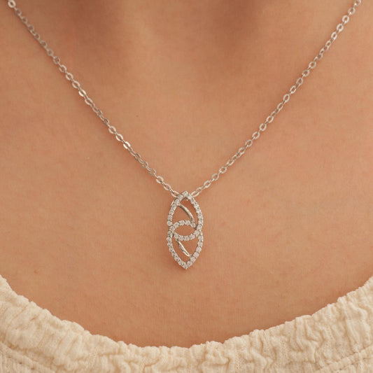 Double Teardrop Diamond Necklace