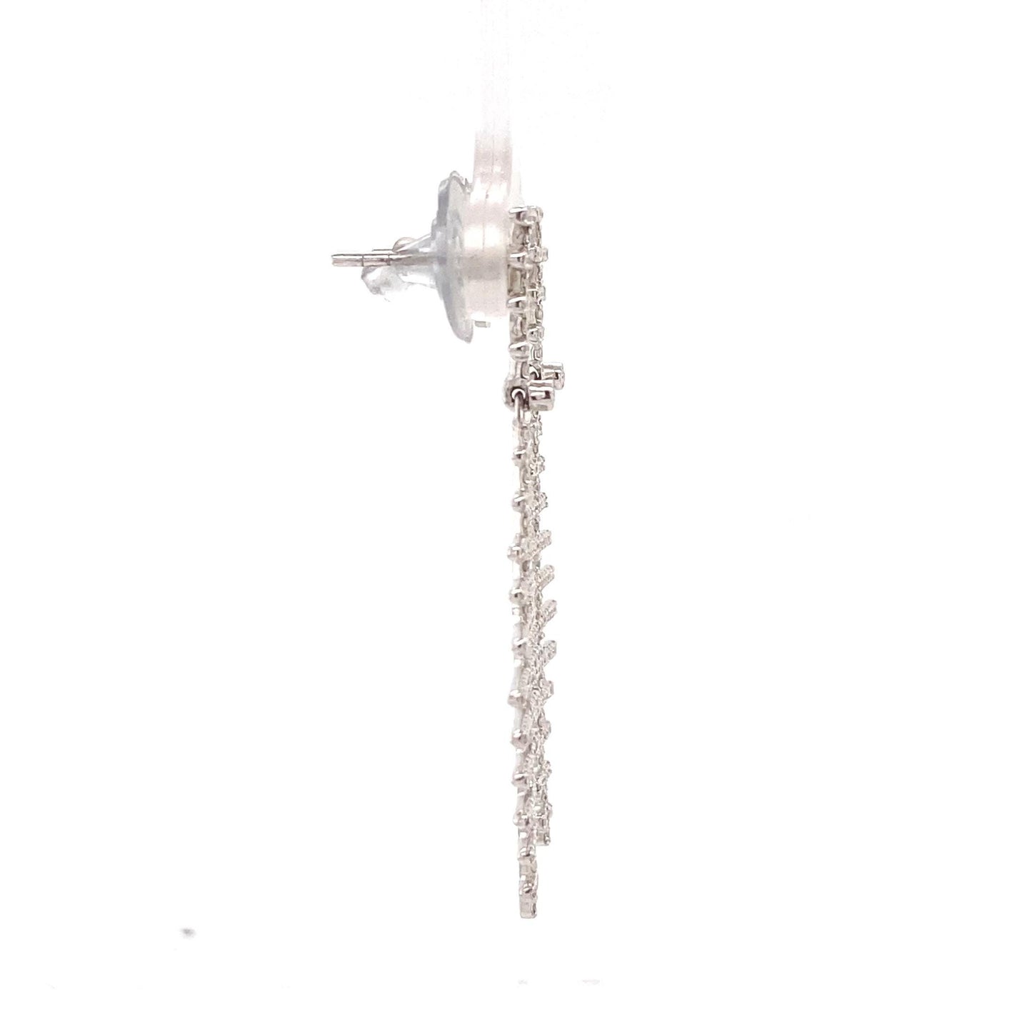 Abstract Dangle Diamond Earrings