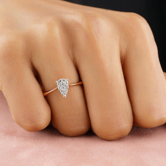 Teardrop Diamonds Ring