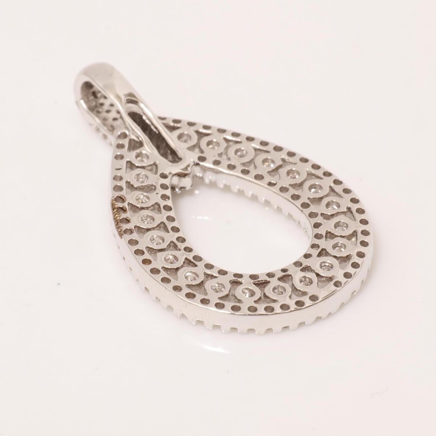 Pear Natural Diamond Stackable Pendant